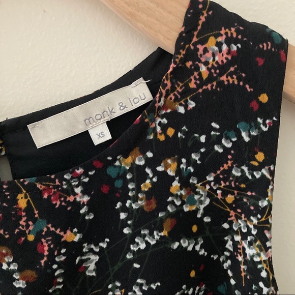 Monk & Lou Plenty Black Pattern Shift Dress - Picture 3 of 6